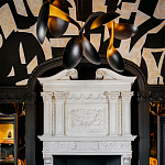 Обои ручная роспись в стиле Арт-деко Symphony Original colourway on Flint silk dupion варинант исполнения - 5 | Loft Concept в Челябинске