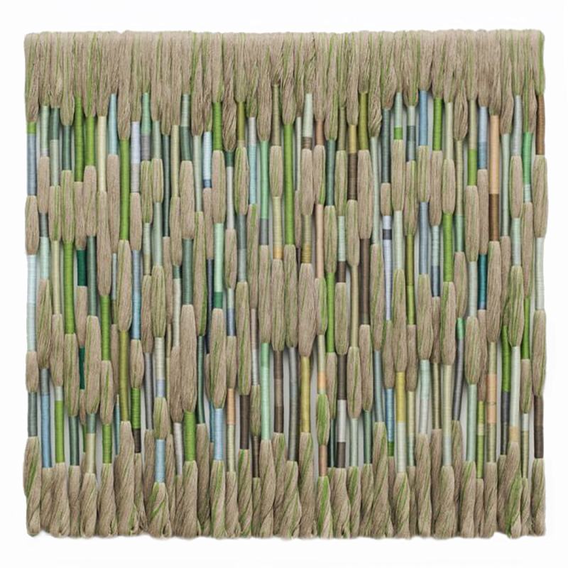 Художественный панно макраме Wall decor Voice the Forest Зеленый Бежевый в Челябинске | Loft Concept 