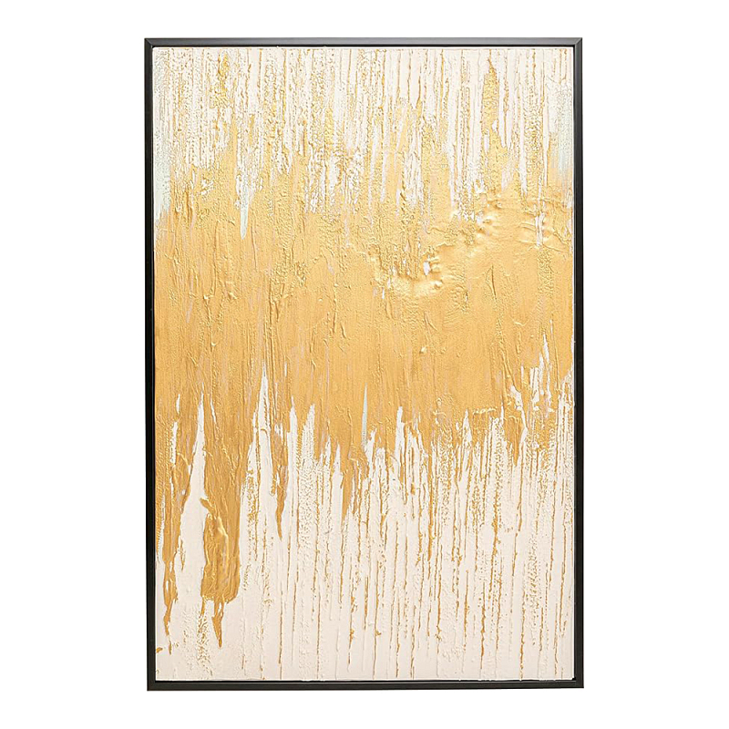 Картина Gold Abstract Глянцевое золото Бежевый в Челябинске | Loft Concept 