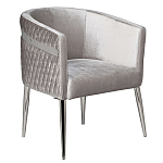 Стул серый велюровый со стеганной спинкой Focus on Convenience варинант исполнения - 1 | Loft Concept в Челябинске