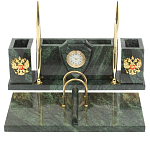 Настольный письменный набор из змеевика с подставкой под календарь Successful Leader варинант исполнения - 1 | Loft Concept в Челябинске