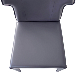 Стул серый из искуственной кожи на 4-х ножках Enigma Gray варинант исполнения - 3 | Loft Concept в Челябинске