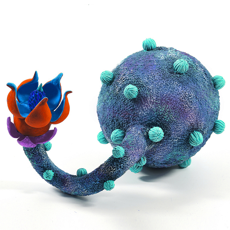 Статуэтка цветущий тропический фрукт Tropical Fruit Синий Красный в Челябинске | Loft Concept 