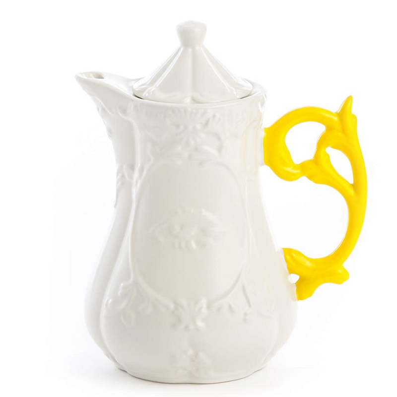 Заварочный чайник Seletti I-Teapot Yellow Белый Желтый Заварочный чайник Seletti I-Teapot Yellow Белый Желтый в Челябинске | Loft Concept