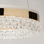 Люстра в виде кольца золотого цвета с прозрачными вставками Radiant Rail варинант исполнения - 9 | Loft Concept в Челябинске