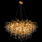 Люстра подвесная с прозрачными стеклянными подвесками в форме капель Диаметр 100 см Droplet Chandelier варинант исполнения - 5 | Loft Concept в Челябинске