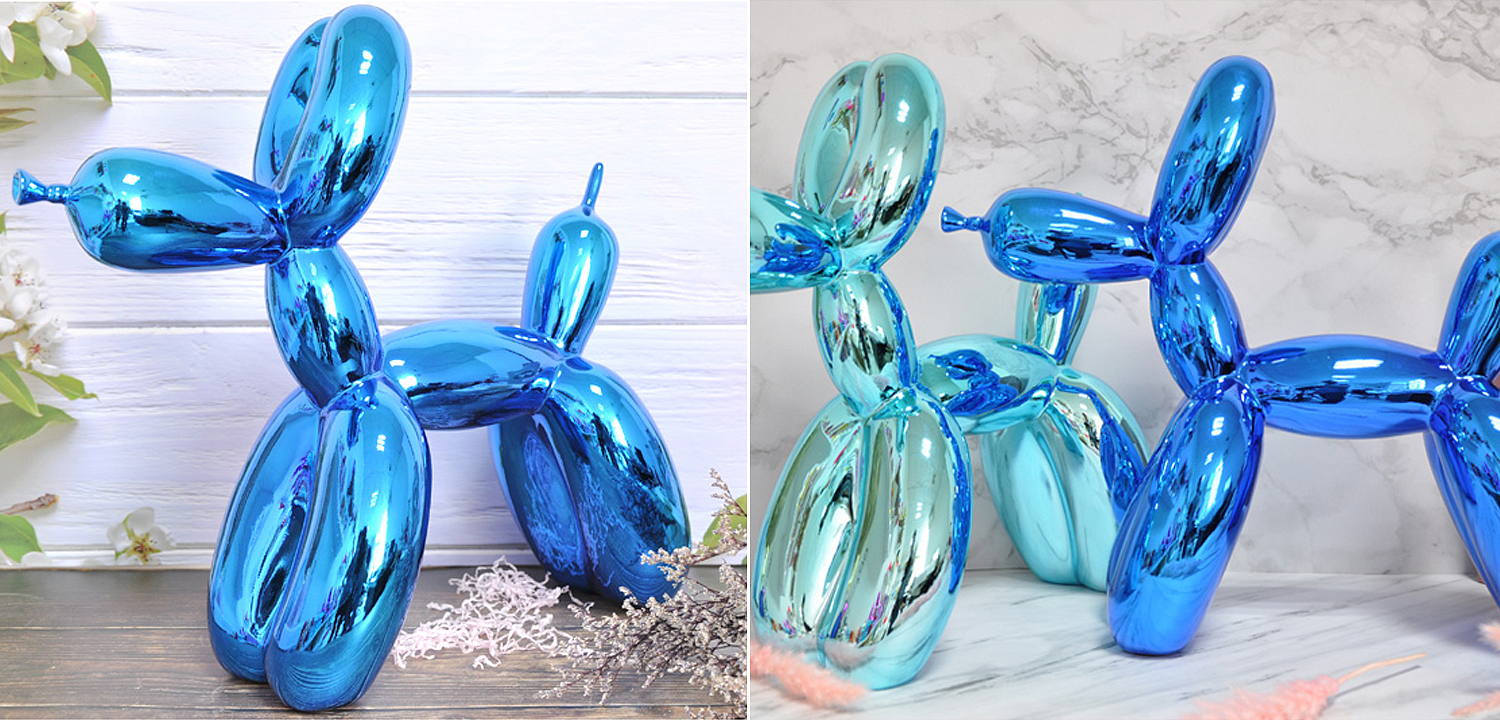 Статуэтка Jeff Koons Balloon Dog shining blue Статуэтка Jeff Koons Balloon Dog shining blue - Loft-Concept в Челябинске