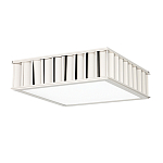 Потолочный светильник квадратный с гофрированным серебрянным абажуром Millennium варинант исполнения - 1 | Loft Concept в Челябинске