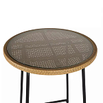 Барный столик с круглой плетеной столешницей Wicker Table Top варинант исполнения - 4 | Loft Concept в Челябинске