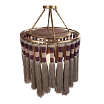 Люстра круглая плетеная с кисточками Walnut Chandelier Tassels Boho Style варинант исполнения - 2 | Loft Concept в Челябинске
