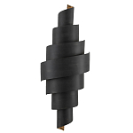 Бра в форме спирали черное с золотой внутренней отделкой Warm Glow варинант исполнения - 2 | Loft Concept в Челябинске