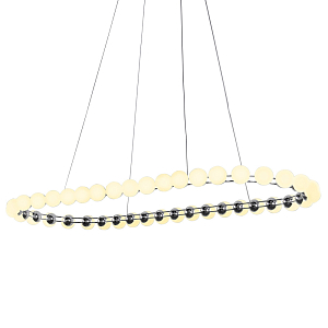 Люстра подвесная светодиодная с круглыми плафонами белого цвета PEARLS Suspension 100