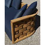 Дизайнерский уличный диван из массива дерева с плетеной спинкой PALINFRASCA Sofa варинант исполнения - 25 | Loft Concept в Челябинске