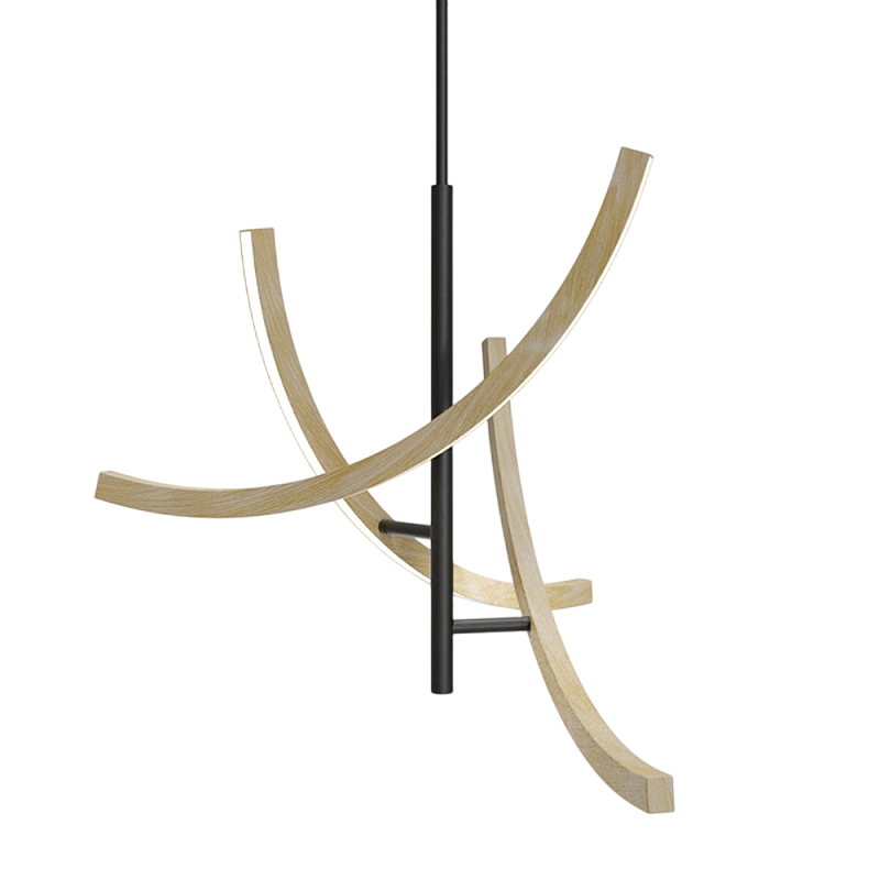 Подвесной светильник Wabi Черный Древесина в Челябинске | Loft Concept 