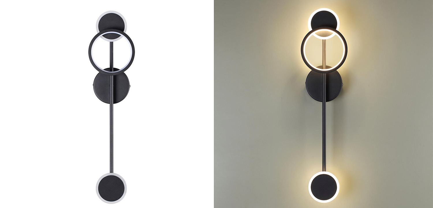Бра Bendik Black Ring Wall lamp A Бра Bendik Black Ring Wall lamp A - Loft-Concept в Челябинске