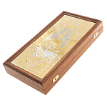 Нарды настольные из натурального камня лазурит и долерит Backgammon from Stone варинант исполнения - 6 | Loft Concept в Челябинске