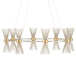 Люстра круглая с фактурными абажурами из тонких металлических палочек Wild Thorns варинант исполнения - 2 | Loft Concept в Челябинске