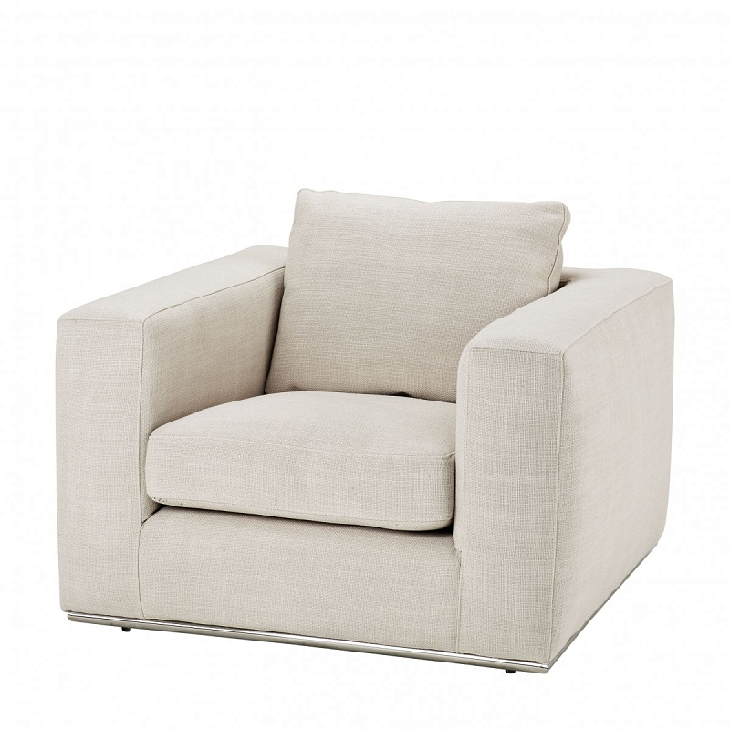 Кресло Eichholtz Chair Atlanta Молочный Нержавеющая сталь Кресло Eichholtz Chair Atlanta Молочный Нержавеющая сталь в Челябинске | Loft Concept