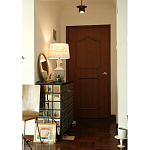 Настольная лампа с принтом на белом тканевом абажуре Roof Garden Lamp варинант исполнения - 8 | Loft Concept в Челябинске