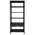 Стеллаж Elsa Dreams Black со стеклянными полками и ящиком варинант исполнения - 7 | Loft Concept в Челябинске