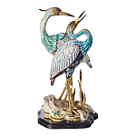 Статуэтка в виде двух птиц из фарфора с бронзовыми элементами Bird of the Garden of Eden варинант исполнения - 2 | Loft Concept в Челябинске