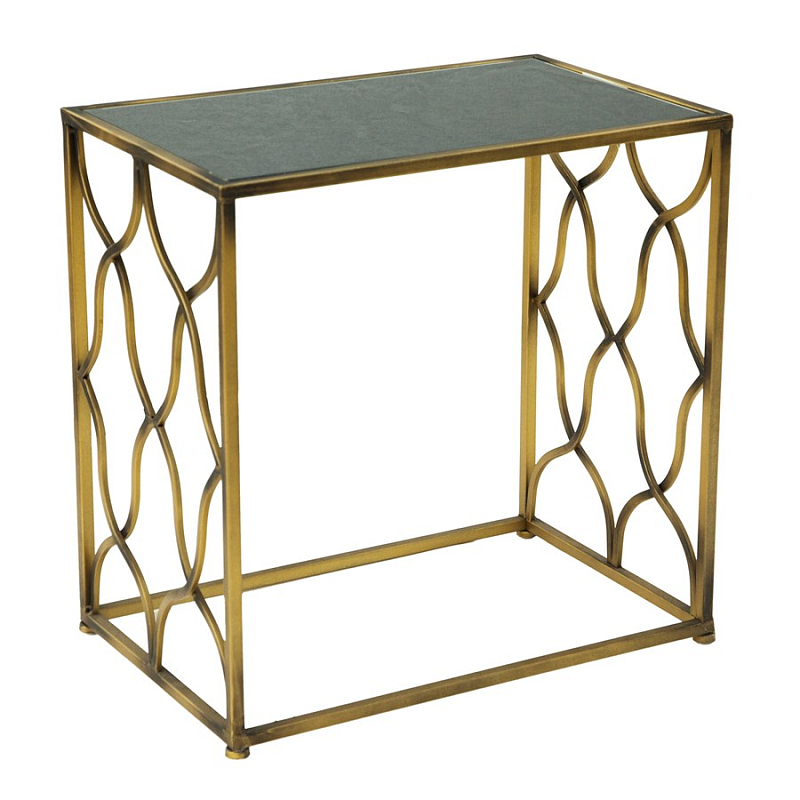 Консоль Golden Broken Rhombuses Золотой Черный в Челябинске | Loft Concept 