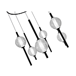 Люстра светодиодная с 6-ю сферическими стеклянными плафонами Splatter варинант исполнения - 4 | Loft Concept в Челябинске