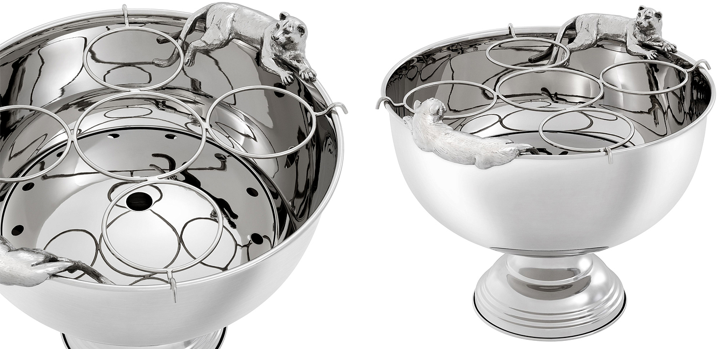 Ведерко для шампанского Eichholtz Champagne Cooler Jordan nickel Ведерко для шампанского Eichholtz Champagne Cooler Jordan nickel - Loft-Concept в Челябинске