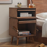 Тумбочка прикроватная деревянная Робот Robot Desk варинант исполнения - 2 | Loft Concept в Челябинске