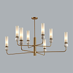 Люстра на штанге с 8-ю цилиндрическими матовыми плафонами и шарами из камня Orb Essence варинант исполнения - 2 | Loft Concept в Челябинске