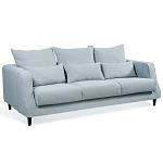 Диван Seldon с мягкими подушками голубое букле варинант исполнения - 1 | Loft Concept в Челябинске