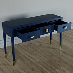 Дизайнерский Письменный стол Elsa Dreams Blue с тремя ящиками варинант исполнения - 4 | Loft Concept в Челябинске