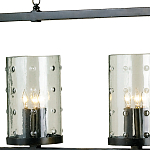 Люстра прямоугольная с 4-мя прозрачными цилиндрическими плафонами  Stamped Cylinders варинант исполнения - 1 | Loft Concept в Челябинске