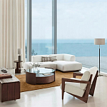 Кресло с обивкой из белого букле Armchair White Boucle варинант исполнения - 5 | Loft Concept в Челябинске