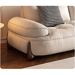 Диван двухместный кожаный с каркасом из массива дерева Furniture Medieval  варинант исполнения - 1 | Loft Concept в Челябинске