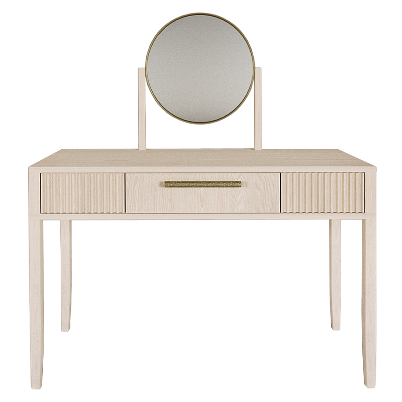 Туалетный Стол с зеркалом Primo Светлый дуб Древесина Золотой в Челябинске | Loft Concept 