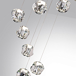 Люстра каскадня с 12-ю прозрачными шарообразными плафонами Bubbles Bocci варинант исполнения - 3 | Loft Concept в Челябинске