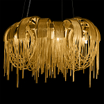 Люстра подвесная круглая с изогнутыми металлическими дугами и ниспадающими цепочками 65 см Atlantis Chain варинант исполнения - 6 | Loft Concept в Челябинске