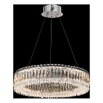 Люстра подвесная круглая из прозрачного хрусталя с корпусом из металла цвета хром Selfsufficient варинант исполнения - 3 | Loft Concept в Челябинске