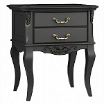 Тумба прикроватная черная из массива бука в стиле прованс Black Provence варинант исполнения - 3 | Loft Concept в Челябинске