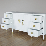 Большой Комод-буфет Elsa Dreams White с ящиками варинант исполнения - 6 | Loft Concept в Челябинске