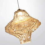 Подвесной светильник с плафоном из фактурного светло-янтарного стекла Light Ensemble варинант исполнения - 9 | Loft Concept в Челябинске