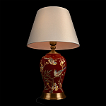 Настольная лампа бордовая с изображением птиц Slip Away варинант исполнения - 4 | Loft Concept в Челябинске