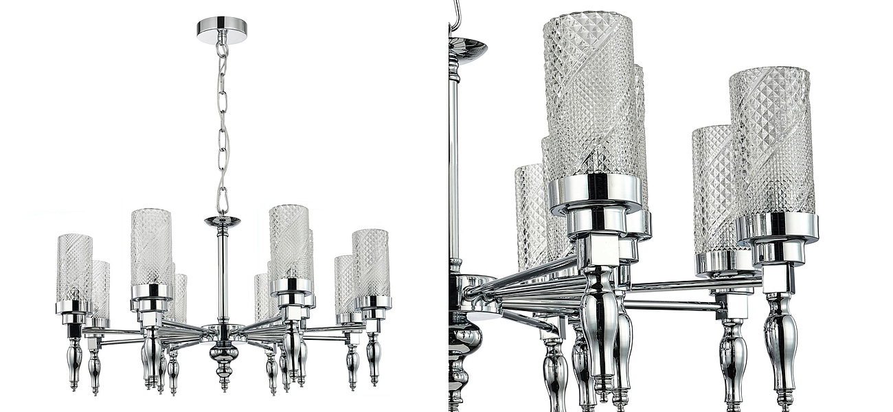 Люстра цвета хром Balusters D70 см Люстра цвета хром Balusters D70 см - Loft-Concept в Челябинске
