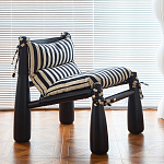 Кресло черно-белое со съемными подушками Celebrity варинант исполнения - 2 | Loft Concept в Челябинске