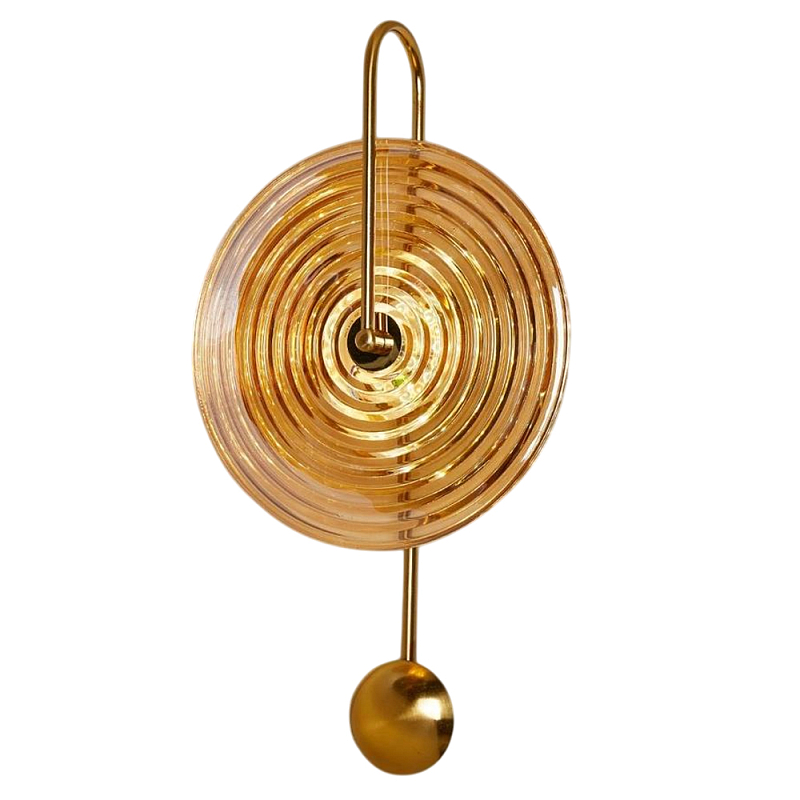 Бра бронзовое с с прозрачными стеклянными плафонами Golden Spiral Бронза Бра бронзовое с с прозрачными стеклянными плафонами Golden Spiral Бронза в Челябинске | Loft Concept