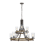 Люстра с цилиндрическим плафонами из толстого волнистого стекла в индустриальном стиле Feiss варинант исполнения - 2 | Loft Concept в Челябинске