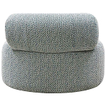 Дизайнерское круглое мягкое кресло в голубой пестрой обивке Roux Round Armchair варинант исполнения - 3 | Loft Concept в Челябинске