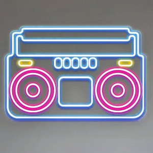 Неоновая настенная лампа Tape Recorder Neon Wall Lamp