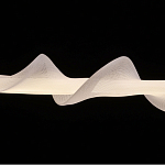 Люстра горизонтальная с волнистым белым плафоном Golden Swirl варинант исполнения - 6 | Loft Concept в Челябинске